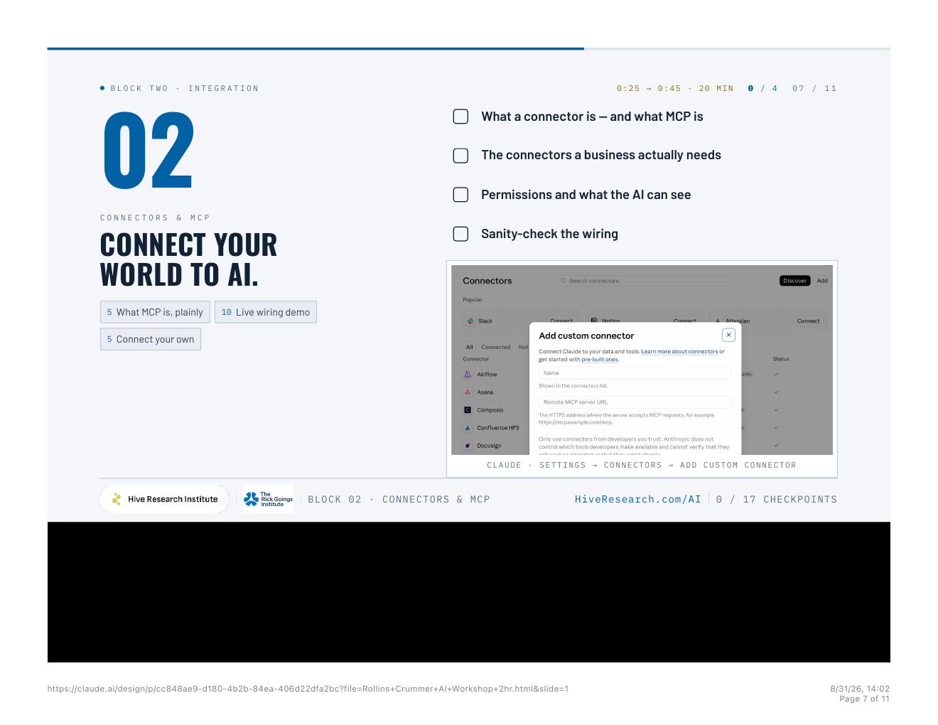 Block two · Connectors and MCP