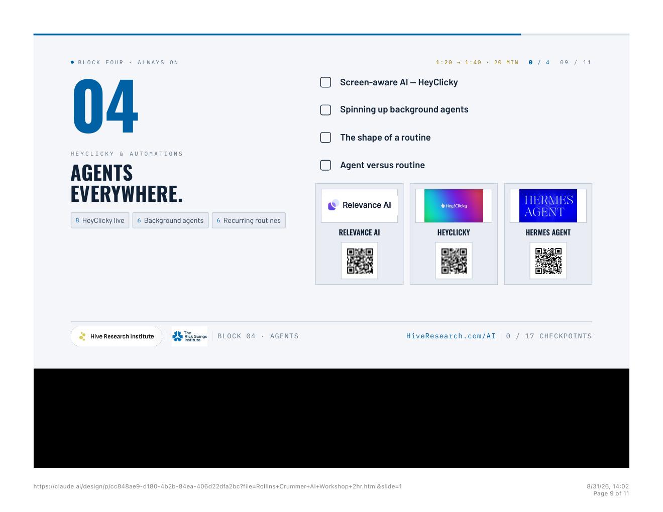 Block four · Agents everywhere